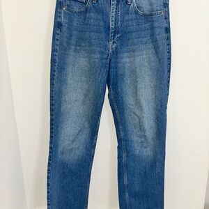 H&M &Denim Wide legged High Waist Women 8 Medium Blue Denim vintage straight